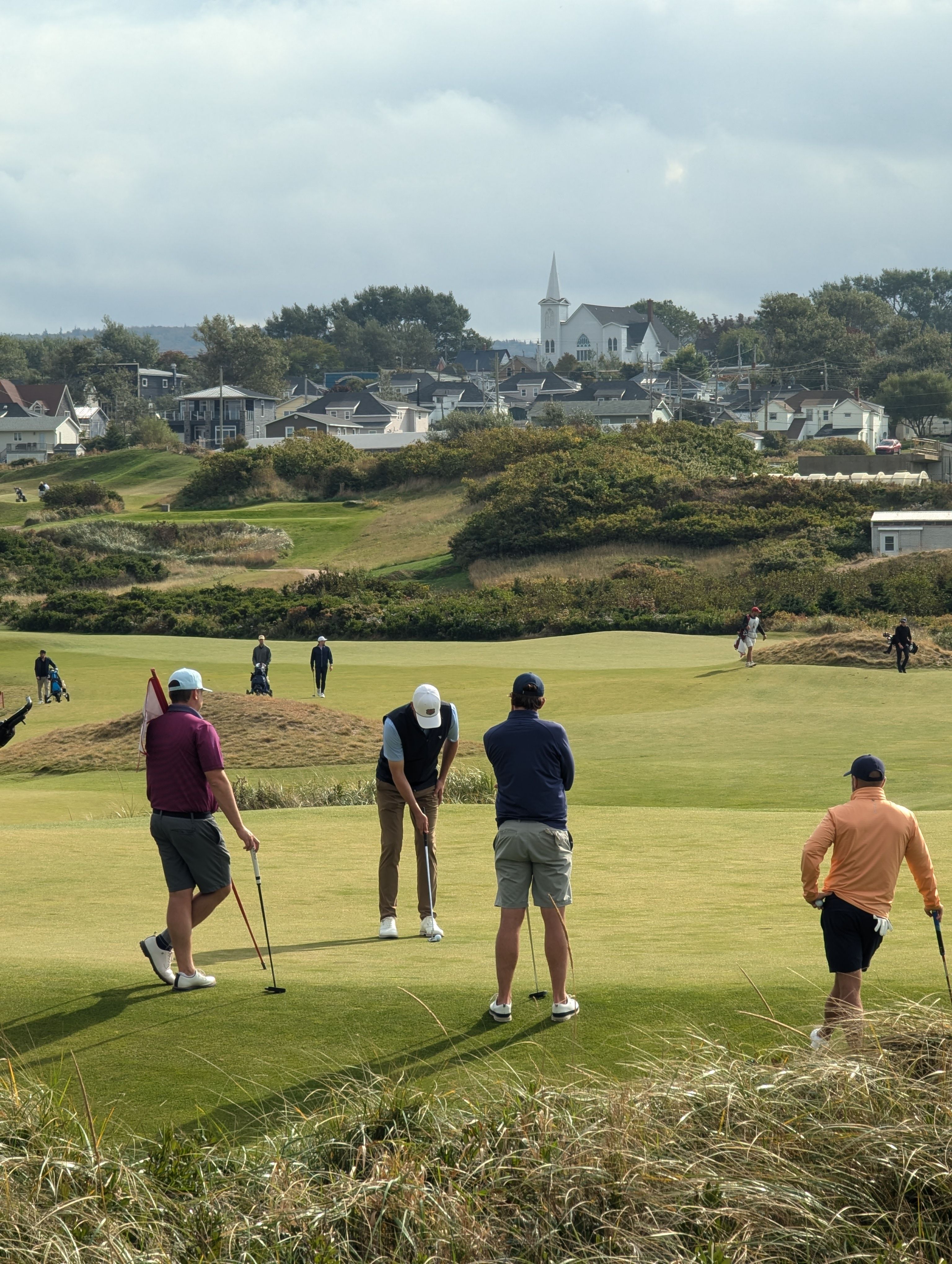 Golfer on scenic course in South Carolina